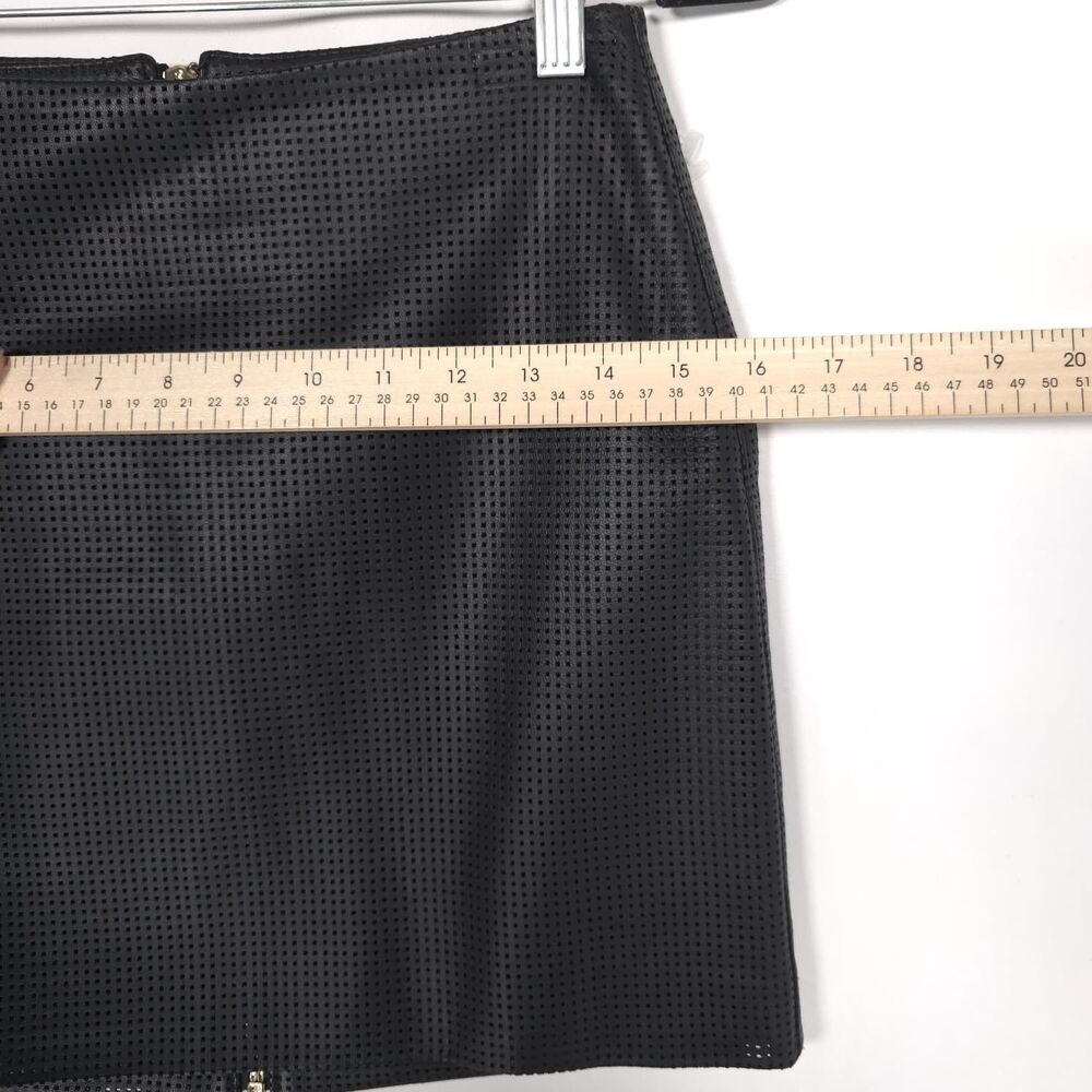 ALL THINGS GOLDEN New Women's Black Mini Skirt SMALL Leather Zip Back ATG058-B-S - Picture 6 of 11